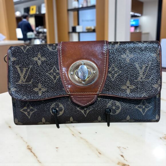 Louis Vuitton LV Long Wallet/Clutch Brown Monogram - Picture 1 of 16